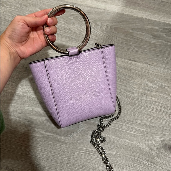 HENRI BENDEL "Marquis" Leather Micro Mini Crossbody Bag lavender - Picture 7 of 7